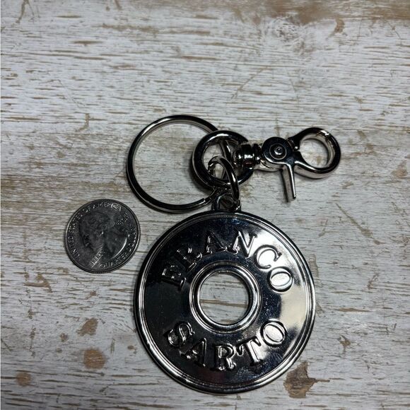 Franco Sarto Silver Tone Circle Purse Clip Key Chain EPC - Picture 4 of 4